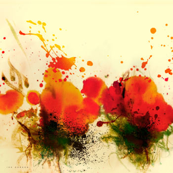 Картина под названием "Bloom" - Ish Gordon, Подлинное произведение искусства, Чернила