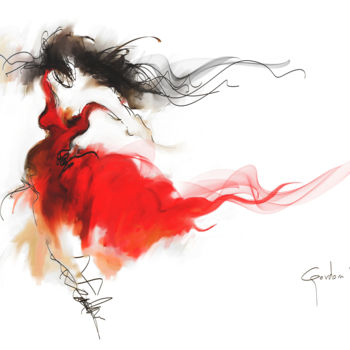 Arte digital titulada "Dancing in the Stre…" por Ish Gordon, Obra de arte original, Pintura Digital