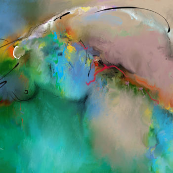 Digital Arts με τίτλο "Abstract Woman" από Ish Gordon, Αυθεντικά έργα τέχνης