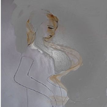 Arte digitale intitolato "girl with scarf" da Irina Ishimscai Victor Golubev, Opera d'arte originale