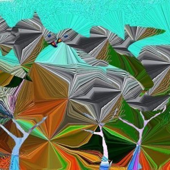 Digitale Kunst mit dem Titel "melting ice...two b…" von Irina Ishimscai Victor Golubev, Original-Kunstwerk, Digitale Malerei