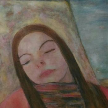 Painting titled "Sleeping girl 2" by Irina Ishimscai Victor Golubev, Original Artwork, Oil
