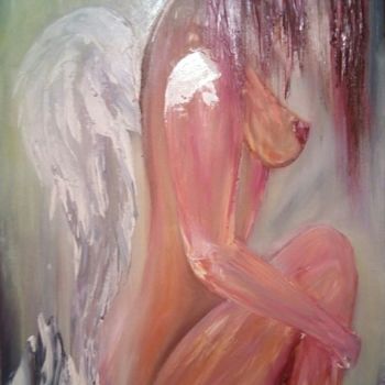 Painting titled "Angel" by Olga Ishutina, Original Artwork