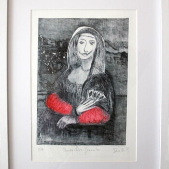 Printmaking titled "04)1 Money Lisa" by Isis Bi M, Original Artwork