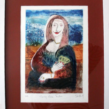 Printmaking titled "04)3 Money Lisa" by Isis Bi M, Original Artwork