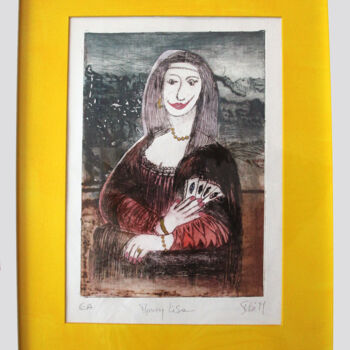 Incisioni, stampe intitolato "04)7 Money Lisa" da Isis Bi M, Opera d'arte originale