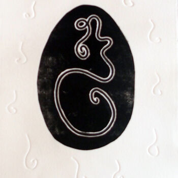 印花与版画 标题为“07) Identite noire…” 由Isis Bi M, 原创艺术品, 压纹