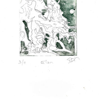 Incisioni, stampe intitolato "88*) Elan 3/11" da Isis Bi M, Opera d'arte originale, Acquaforte