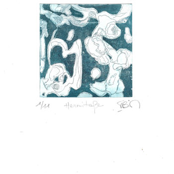 Obrazy i ryciny zatytułowany „89*) Hermitage 1/11” autorstwa Isis Bi M, Oryginalna praca, Akwaforta