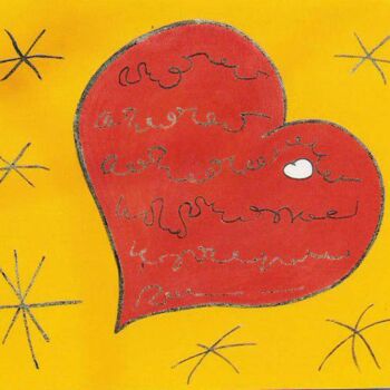Peinture intitulée "Amour étoilé n°41" par Isis Bi M, Œuvre d'art originale, Huile