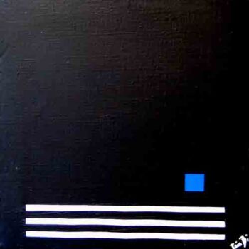 Pittura intitolato "Série noire - 12 -…" da Isis Bi M, Opera d'arte originale, Olio