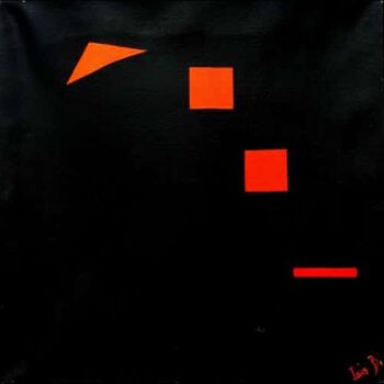 Peinture intitulée "Série noire - 19 -…" par Isis Bi M, Œuvre d'art originale, Huile