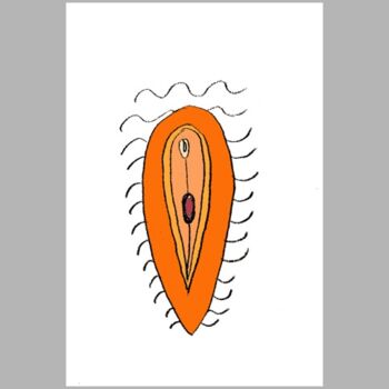 Arte digitale intitolato "12) Vulve orange" da Isis Bi M, Opera d'arte originale