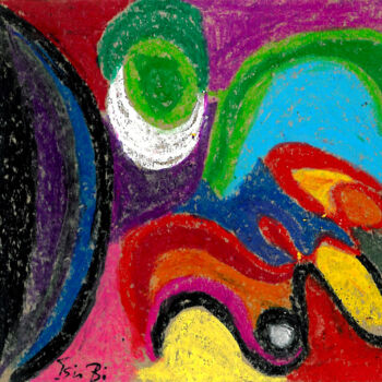 Peinture intitulée "131) Craies grasses…" par Isis Bi M, Œuvre d'art originale, Huile
