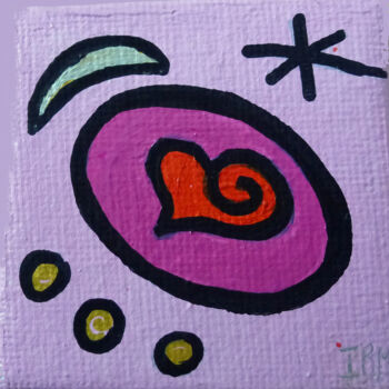 Schilderij getiteld "167) Rond-de-coeur-…" door Isis Bi M, Origineel Kunstwerk, Acryl