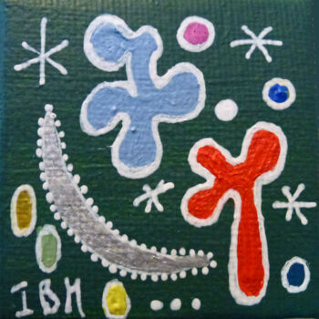 Painting titled "176) Opis-lunaire-0…" by Isis Bi M, Original Artwork, Acrylic