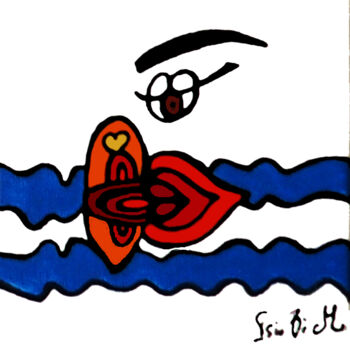 Pintura titulada "237) Rêve marin-10x…" por Isis Bi M, Obra de arte original