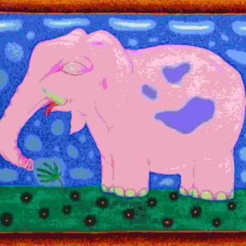 Schilderij getiteld "elefant-homoeopathi…" door Alexander Koulakov, Origineel Kunstwerk