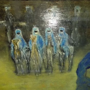 Peinture intitulée "Touaregs" par Thm, Œuvre d'art originale, Acrylique