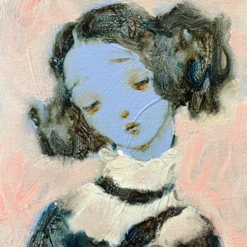 Картина под названием ""Secret Threads"" - Isolde Pavlovskaya, Подлинное произведение искусства, Масло Установлен на картон