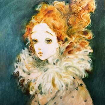 Peinture intitulée "Secrets of the Emer…" par Isolde Pavlovskaya, Œuvre d'art originale, Huile Monté sur Carton