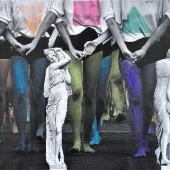 Collages intitulée "The Girls." par Isra, Œuvre d'art originale, Collages