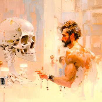 Arts numériques intitulée "Life And Death" par Isra, Œuvre d'art originale, Image générée par l'IA