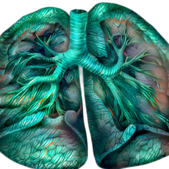 Digitale Kunst getiteld "Colored Lungs" door Isra, Origineel Kunstwerk, Gemanipuleerde fotografie