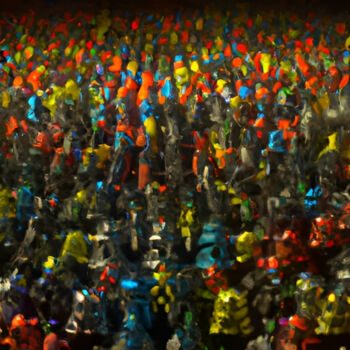 Digitale Kunst getiteld "Multicoloredx" door Isra, Origineel Kunstwerk, AI gegenereerde afbeelding