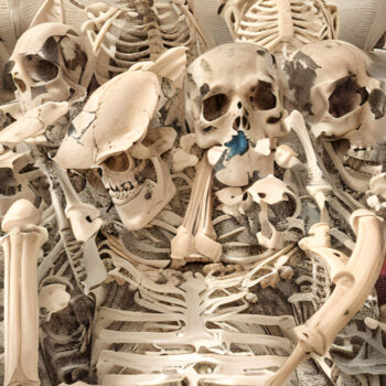 Arts numériques intitulée "Bones and more bones" par Isra, Œuvre d'art originale, Image générée par l'IA
