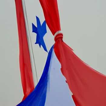 Digitale Kunst mit dem Titel "Flag5" von Isra, Original-Kunstwerk, KI-generiertes Bild