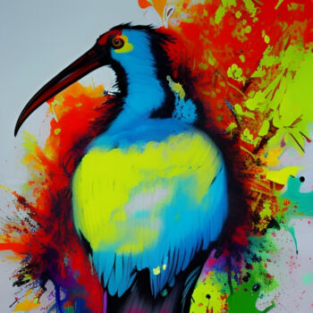 Digitale Kunst getiteld "Ibis Bird" door Isra, Origineel Kunstwerk, Digitale fotografie