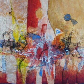 Painting titled "terre rouge" by Issback, Original Artwork
