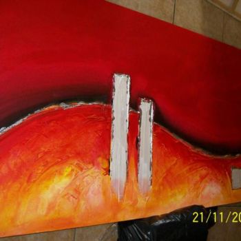 Painting titled "abstrait decoratif" by Issey Nkanda / Olivier . I, Original Artwork