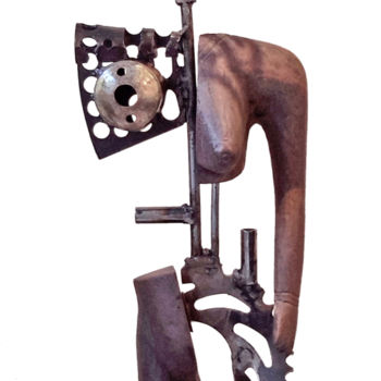 Sculpture titled "Espoir. / Hope" by Issiaka Savadogo, Original Artwork, Mixed Media