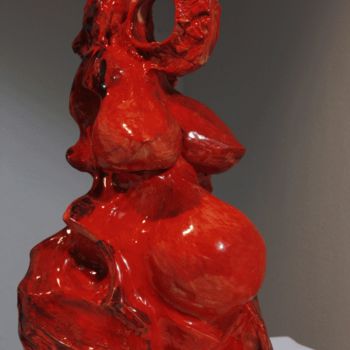 Sculptuur getiteld "women priority,8" door Lilian Istrati, Origineel Kunstwerk, Terra cotta