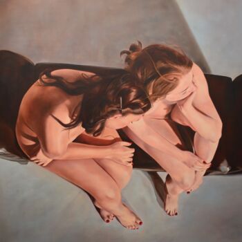 Pintura titulada "Taboo love 3." por Istvan Cene Gal, Obra de arte original, Oleo