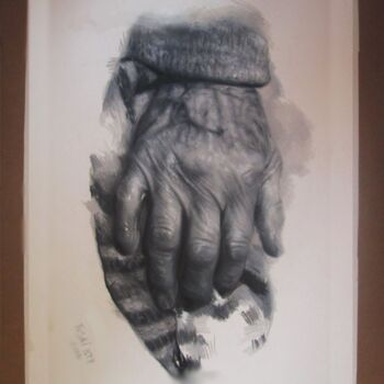 Drawing titled "Neve give up" by Isty Tusai, Original Artwork, Pencil