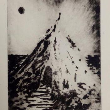 Printmaking titled "Tipi ou déflagration" by Isys, Original Artwork, Etching