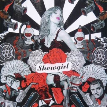 Peinture intitulée "Showgirl" par Matthieu Dutheil, Œuvre d'art originale, Huile