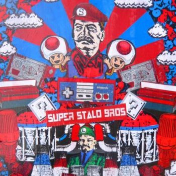 Peinture intitulée "Super Stalo Bros" par Matthieu Dutheil, Œuvre d'art originale