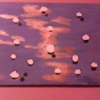 Painting titled "water lillies" by Bianca Losito, Original Artwork, Other