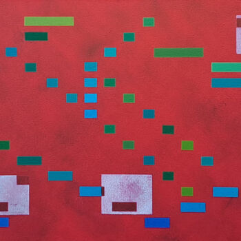 Malarstwo zatytułowany „partitura grafica” autorstwa Italo Somma, Oryginalna praca, Akryl