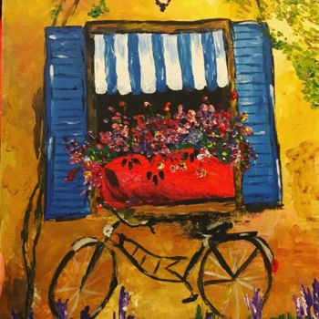 Pittura intitolato "Provence Bicycle" da Italy Sun, Opera d'arte originale, Acrilico