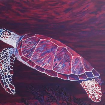 Peinture intitulée "The turtle" par Ita Mercera, Œuvre d'art originale, Acrylique