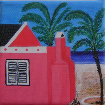Painting titled "beautiful tiny house" by Ita Mercera, Original Artwork, Acrylic