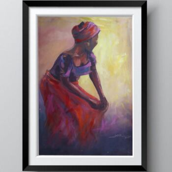 Peinture intitulée "Ijo Ayo (Dance of J…" par Samuel Itoya Odiboh, Œuvre d'art originale, Huile
