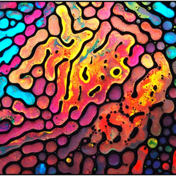 Malerei mit dem Titel "random color beauti…" von Ryan Lastdrager, Original-Kunstwerk, Öl