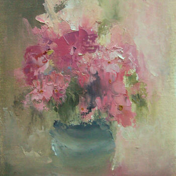 Schilderij getiteld "Flowers / Просто цв…" door Elena Yudina, Origineel Kunstwerk, Olie Gemonteerd op Houten paneel