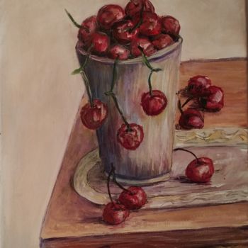 Painting titled "Cherry" by Iuliana Moraru Murgulescu (Iulia), Original Artwork, Acrylic